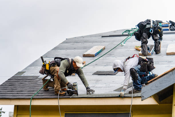 Professional Roof Inspection technician working in Cookstown, NJ